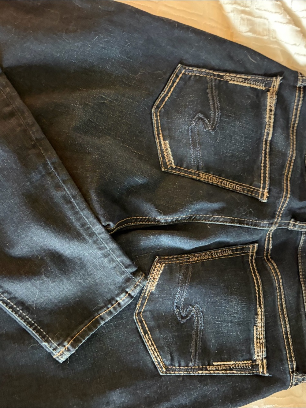 Silver Jeans Indigo Skinny Jeans with Contrast Stitching